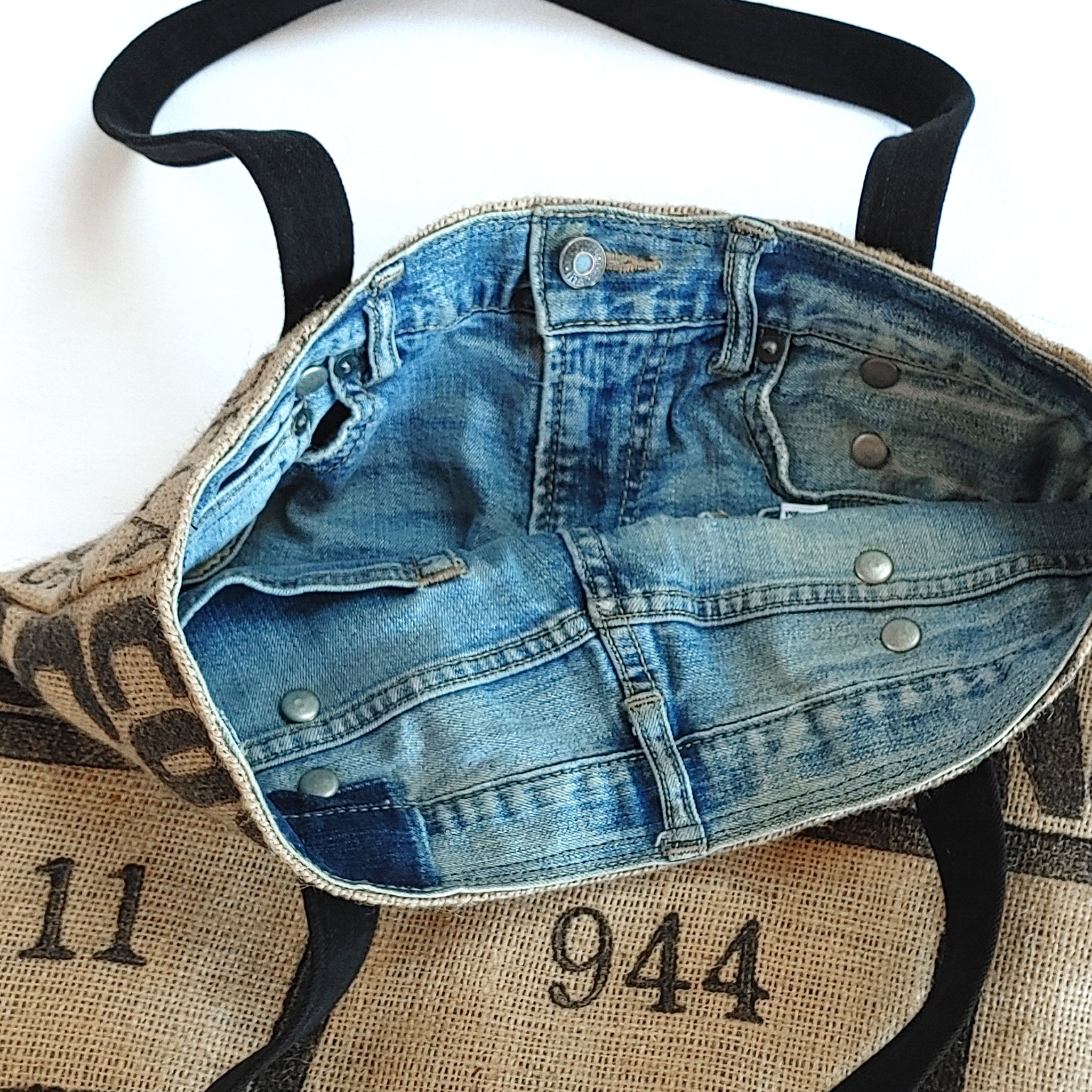 Market Tote Bag – Denim Jeans Interior