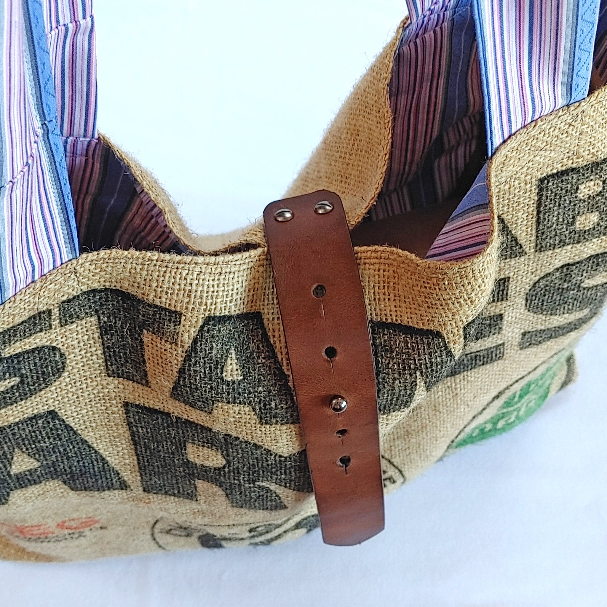 Market Tote Bag – Leather Closure Strap